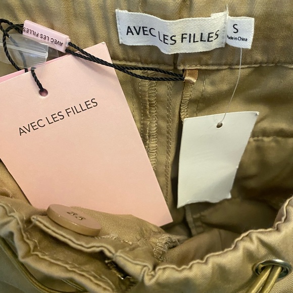 AVEC LES FILLES Parachute-Style Pants in Khaki Size Small - Picture 10 of 10